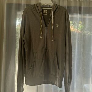 Volcom grey zipped hoodie